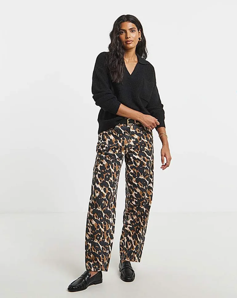 V-Neck Collared Jumper