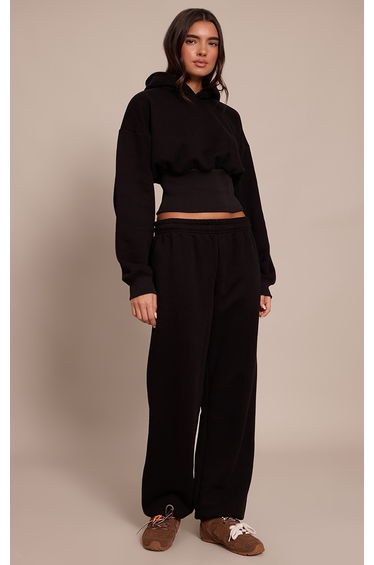 Black PLT Tab Drawcord Cuff Joggers