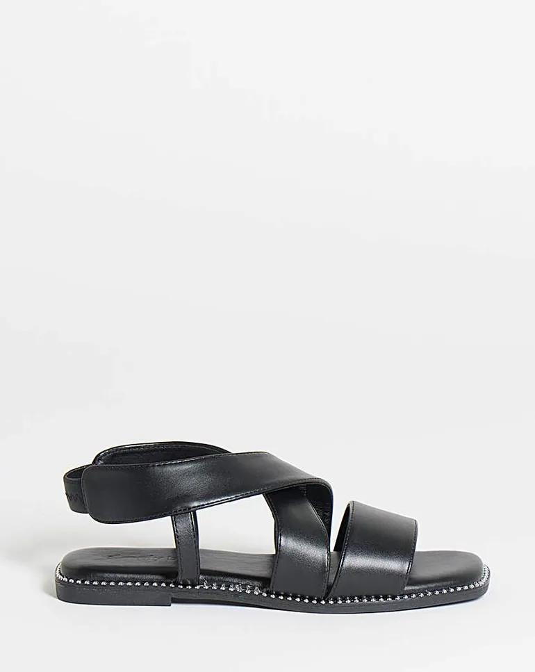 Elasticated Flat Sandals Extra Wide Fit - 1
