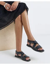 Elasticated Flat Sandals Extra Wide Fit