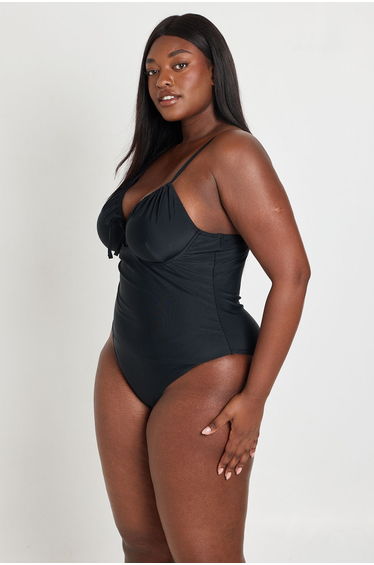 Plus Swimwear Essentials Underwired Swimsuit - black