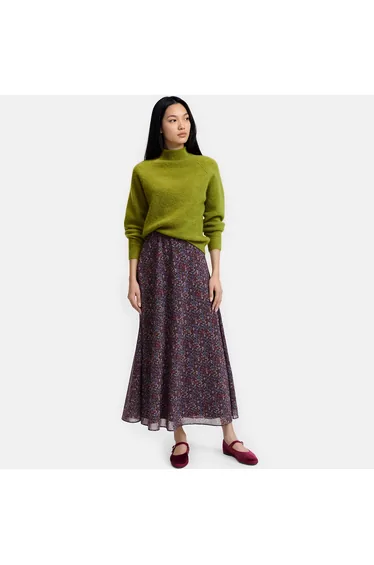Floral Print Elasticated Waist Maxi Skirt