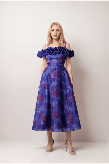 Printed Off-Shoulder Dress