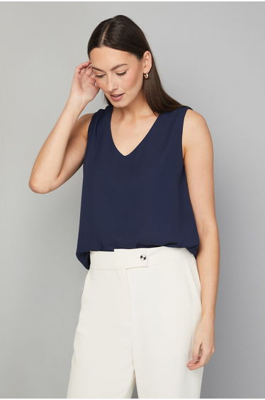Plain V Neck Cami Top