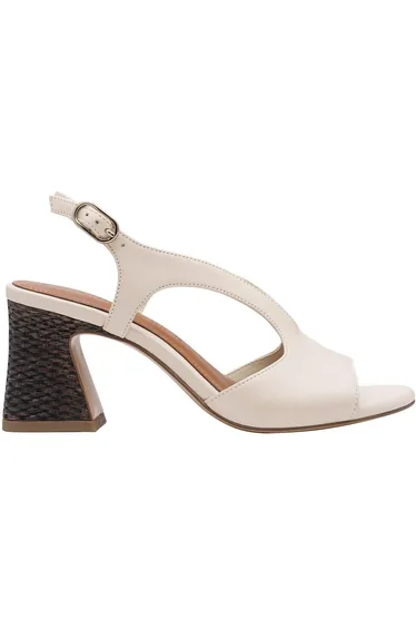 Leather Block Heel Sandals