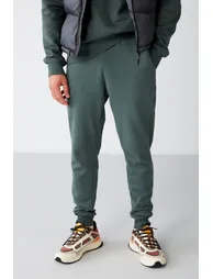 GRIMELANGE JEREMIAH Men's Regular Fit Elastic Waist with Drawstring and Pockets Green Sweatpants - 1
