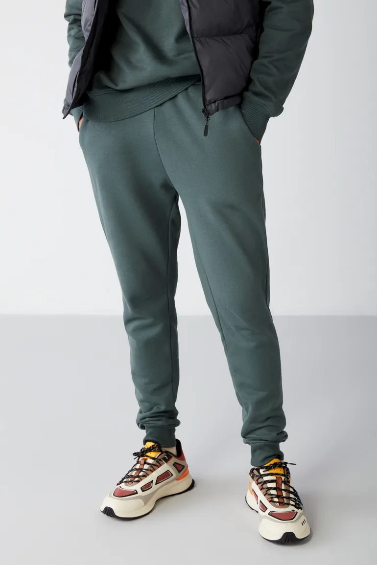 GRIMELANGE JEREMIAH Men's Regular Fit Elastic Waist with Drawstring and Pockets Green Sweatpants - 2