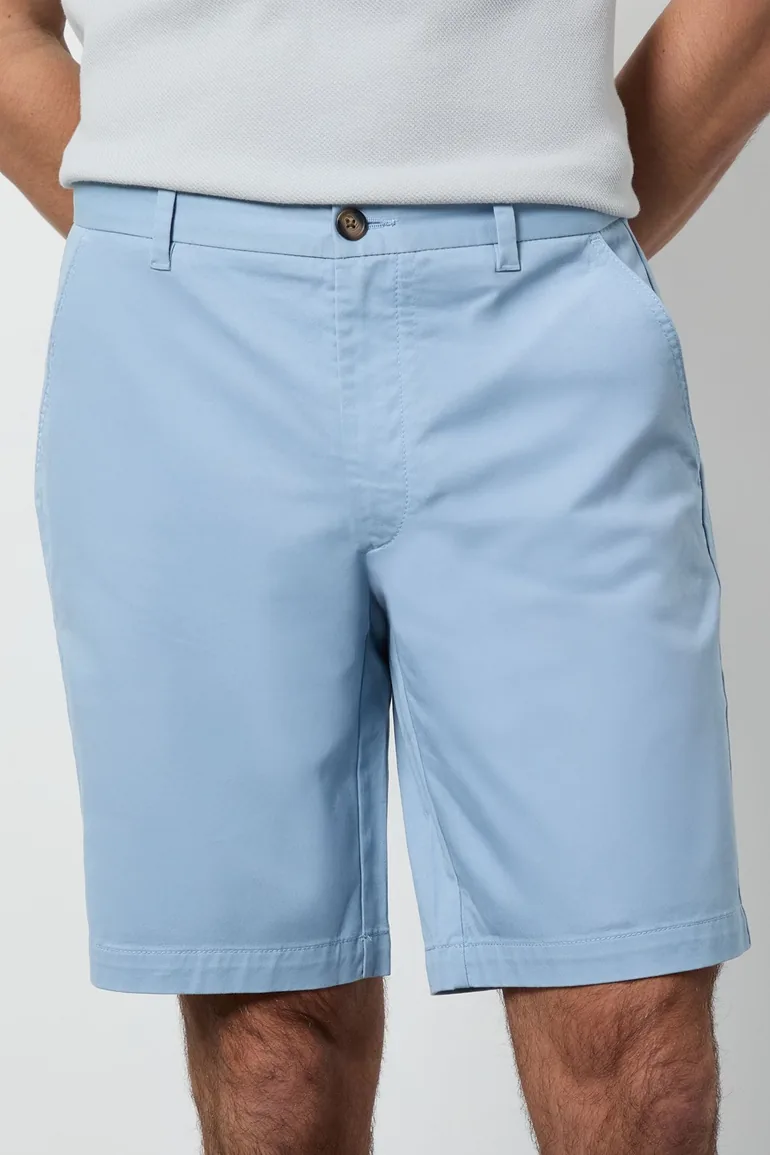 Light Blue Classic Chino Shorts - 1