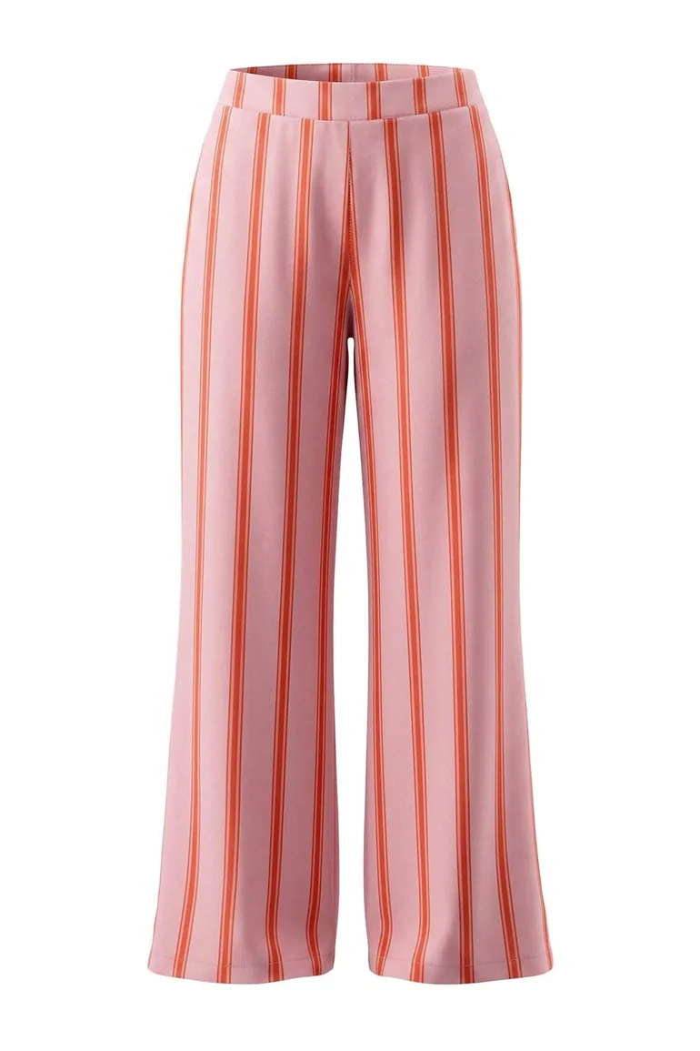 Pink Red Poplin Striped Shirt Pants Bottom - Top Set - 5