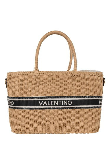 Boho Woven Shopping Tote Bag Natural