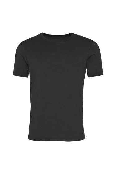 AWDis Mens Washed T Shirt - Washed Jet Black