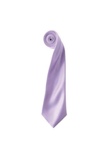 Premier Mens Plain Satin Tie (Narrow Blade) - Lilac