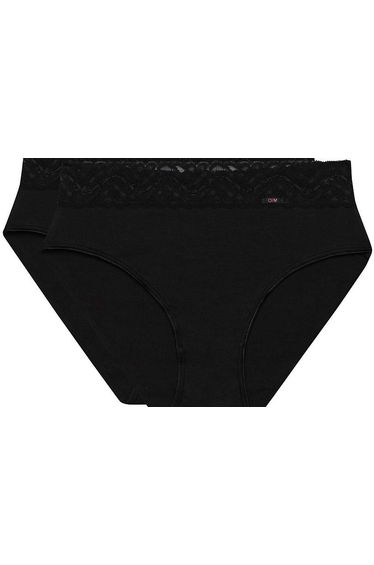 Pack of 2 Feminine Knickers in Stretch Cotton