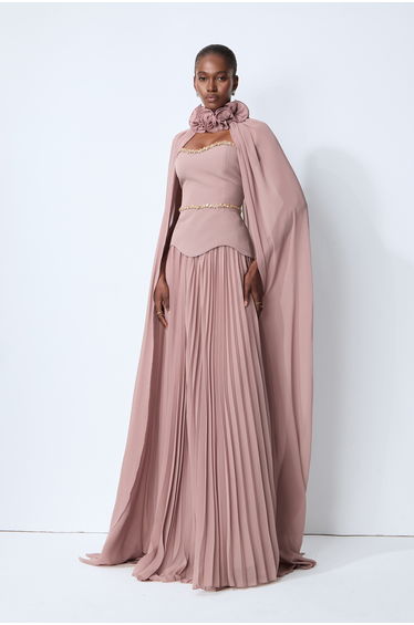 Evening Muse Purple Crystal Embellished Three-Piece Set