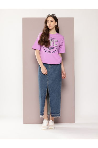 Women Oversized Crew Neck T-Shirt