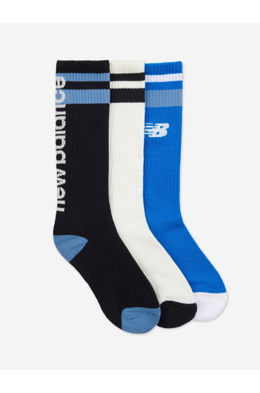 New Balance Boys 3 Pack Basketball Socks Set in Multicolour