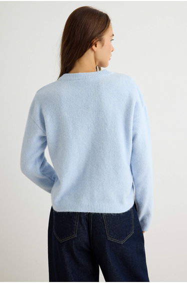 Blue Rose Accessory Detailed Soft Textured Knitwear Cardigan product thumbnail 4