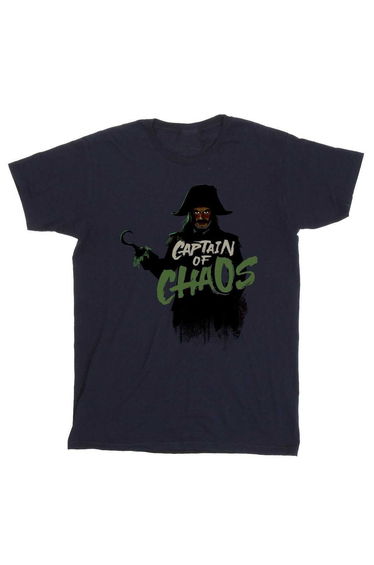 Peter Pan And Wendy Girls Captain Of Chaos Cotton T-Shirt - Navy Blue