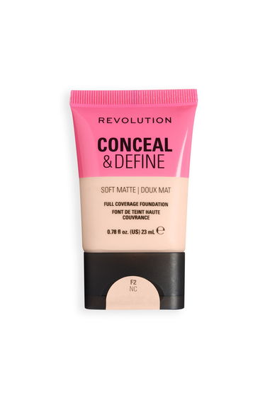 Revolution Conceal and Define Soft Matte Tube Foundation F2NC