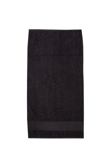 Towel City Printable Border Hand Towel - Black