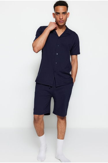 Pajama Set - Navy blue - Plain
