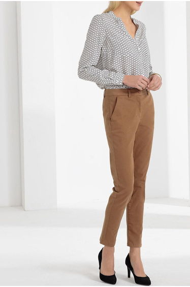 Straight Stretch Twill Chinos, Length 27.5''