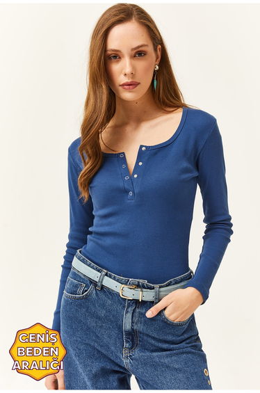 Women's Indigo Popped Camisole Blouse