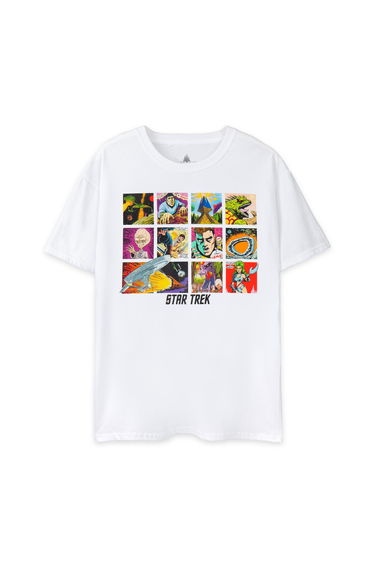 Star Trek Mens Comic Strip Short-Sleeved T-Shirt - White