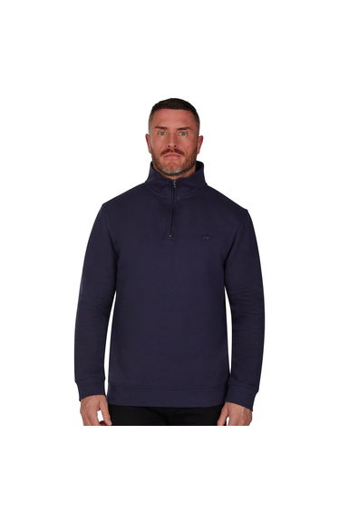 Raging Bull Mens Quarter Zip Jumper - Navy