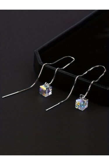 Square Rhinestone Earrings