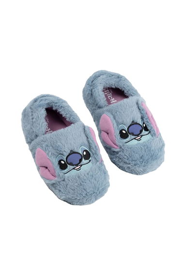 Lilo & Stitch Girls Character Face Slippers - Blue