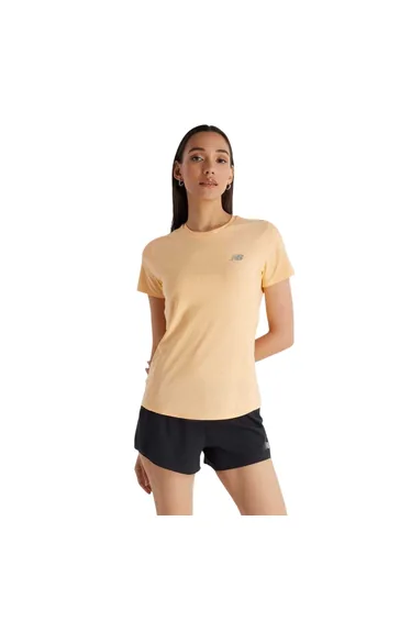 New Balance Womens/Ladies Logo Recycled Slim T-Shirt - Peach