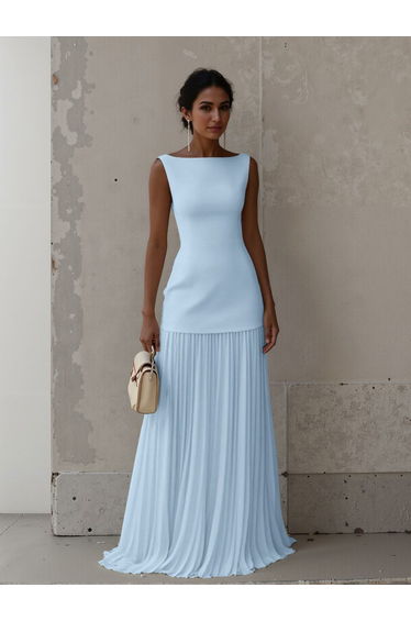 Exquisite Boat Neckline Maxi Top
