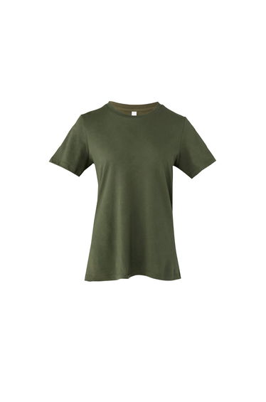 Bella + Canvas Womens/Ladies Jersey Relaxed Fit T-Shirt - Military Green