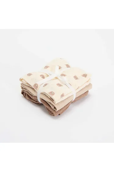 3-Pack Muslin Swaddles BEIGE
