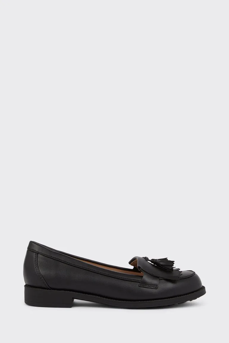 Wide Fit Leigh Fringe Loafers - 1