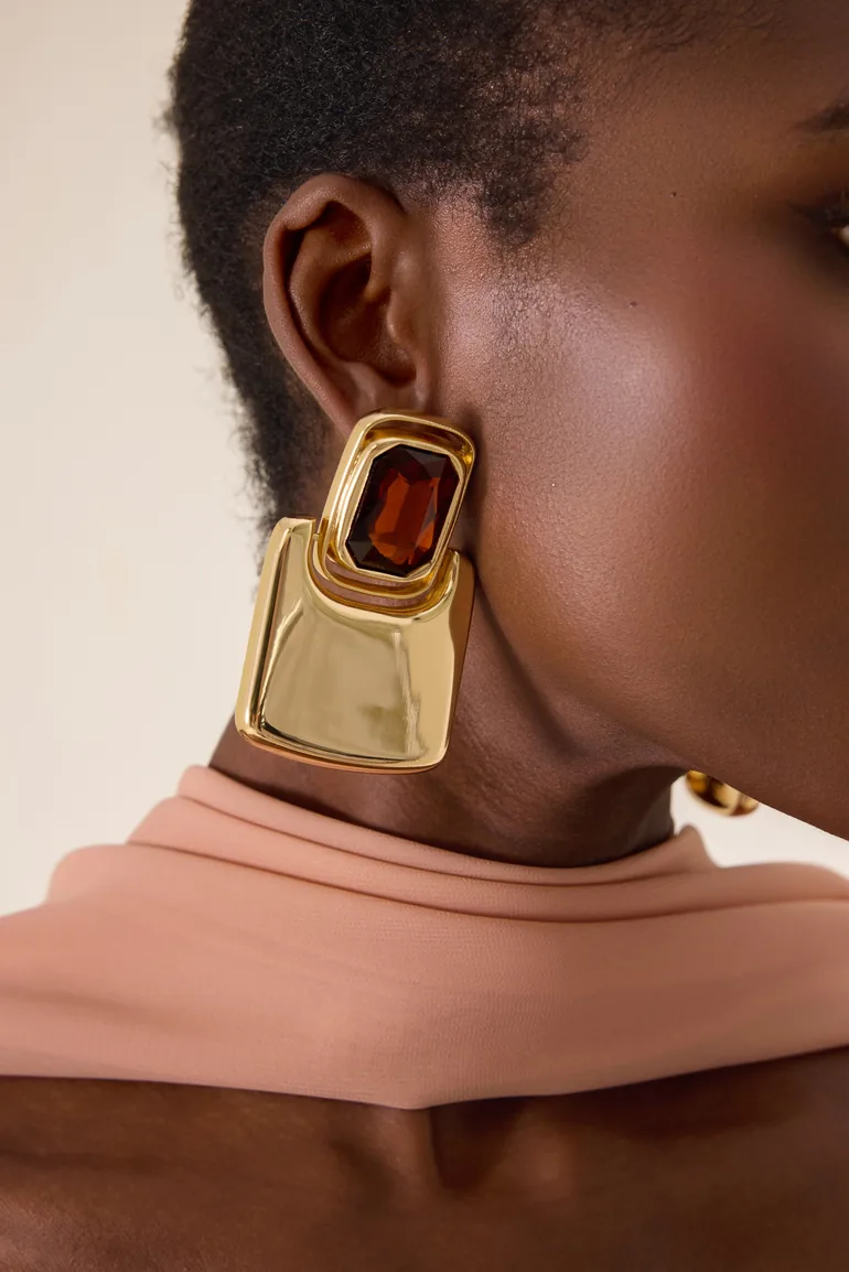 أقراط جاردان فو باللون الذهبي - 1