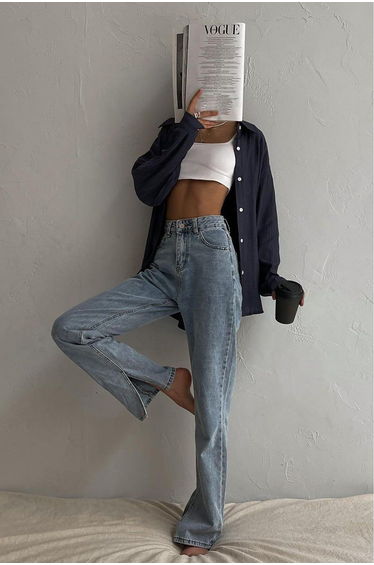 Jeans - Blue - Straight