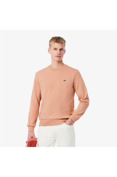 Lacoste Mens Embroidered Logo Sweatshirt - Orange