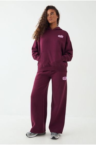 DSGN Studio Sport Bubble Straight Leg Jogger - plum