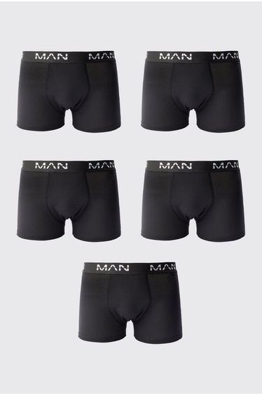 5 Pack Man Trunks - black