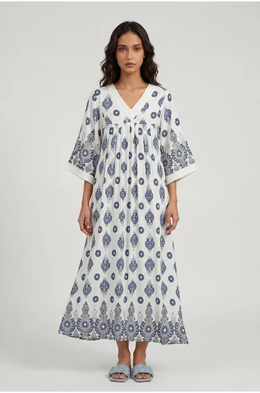 Printed Flowy Maxi Dress