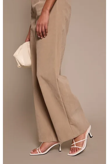 White PU Caged Heeled Sandal