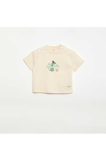 Printed Short-Sleeved T-Shirt WHITE