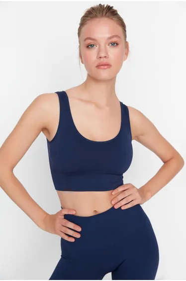 Sports Bra - Navy blue - Plain