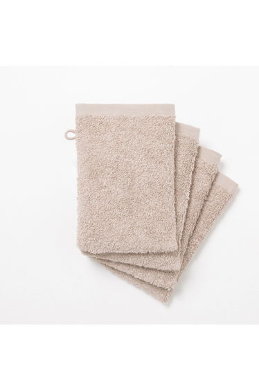 SCENARIO Set of 4 Cotton Towelling Wash Mitts