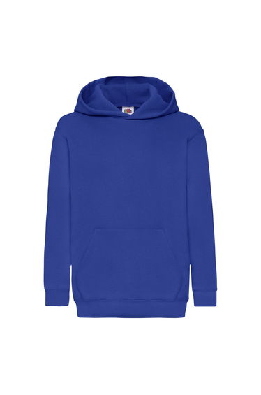 Fruit Of The Loom Childrens Unisex Hooded Sweatshirt / Hoodie - Royal