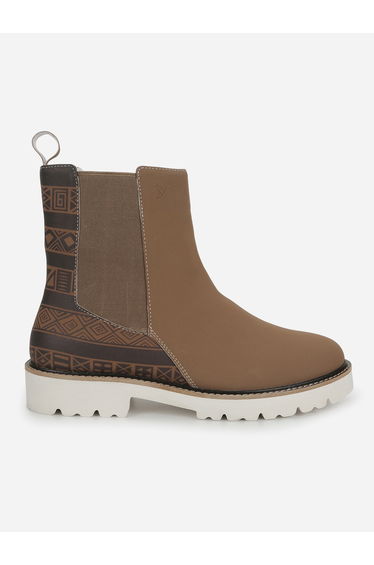 Brown Comfortable Lightweight Printed Boots