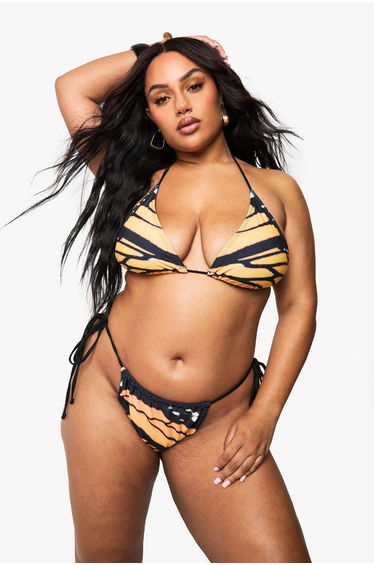 PLUS BUTTERFLY OVERSZIED PRINT TRIANGLE BIKINI