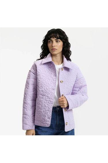 Floral Embossed Quilted Jacket